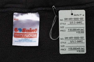 Saint Michael Blue Logo Barrage Graphic Hoodie Brand label