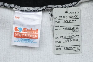 Saint Michael Devil & Angel Racing Graphic Shirt Brand label