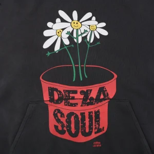 Saint Michael Distressed Potted Flower Graphic Hoodie Front view
