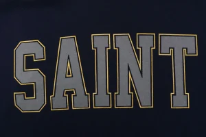 Saint Michael Reflective Angel Medallion Graphic Hoodie Back Print