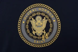 Saint Michael Reflective Angel Medallion Graphic Hoodie Front Print