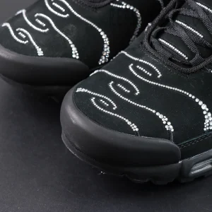 Swarovski x Air Max Plus “Moonlight” toe box close-up with crystal detailing