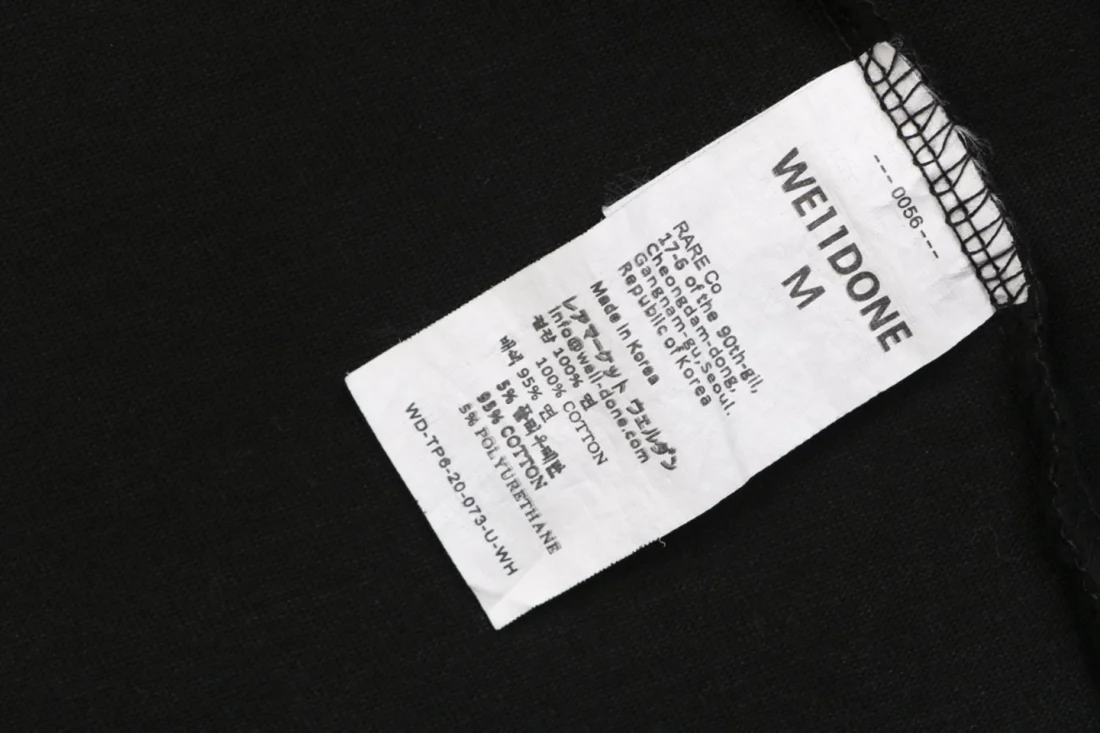 We11done Little Devil Graphic Shirt Wash label