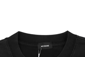 We11done Neon Outline Teddy Bear Washed Shirt Collar