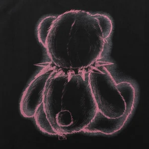 We11done Neon Outline Teddy Bear Washed Shirt Back view