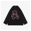 We11done Neon Outline Teddy Bear Washed Shirt
