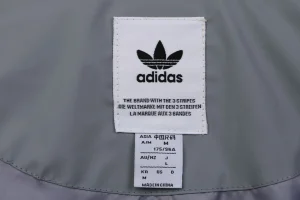 Adidas Originals Trefoil Logo Hooded Down Jacket Grey Brand label