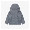 Adidas Originals Trefoil Logo Hooded Down Jacket (Grey/Black)