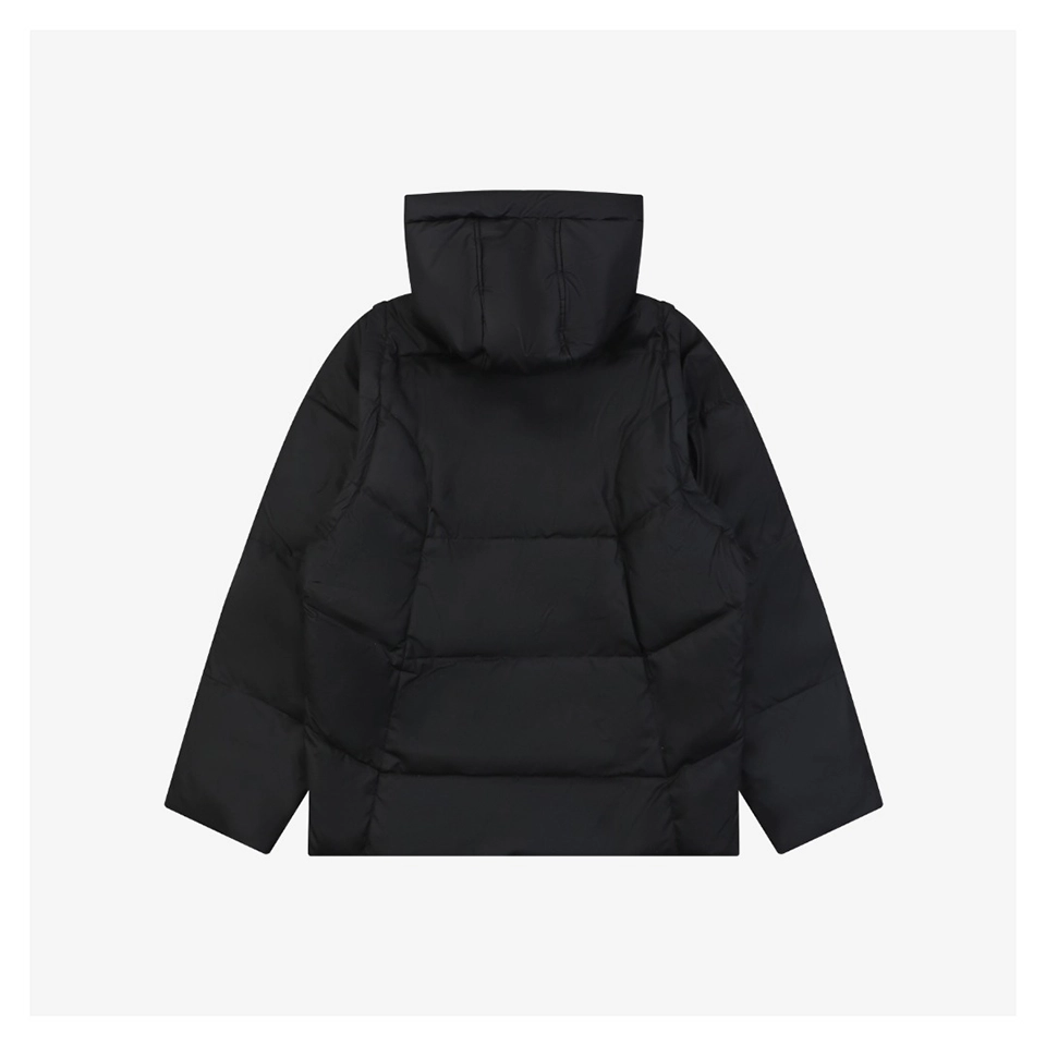 Adidas Originals Trefoil Logo Hooded Down Jacket Black Back view