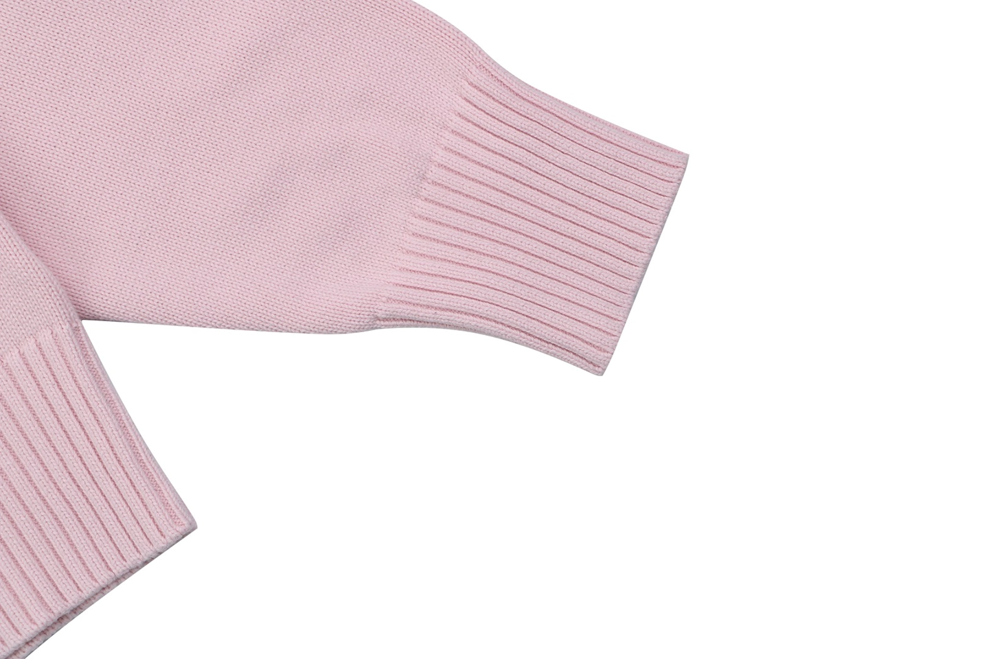 Ami De Cœur Embossed V-Neck Knit Cardigan Cuff