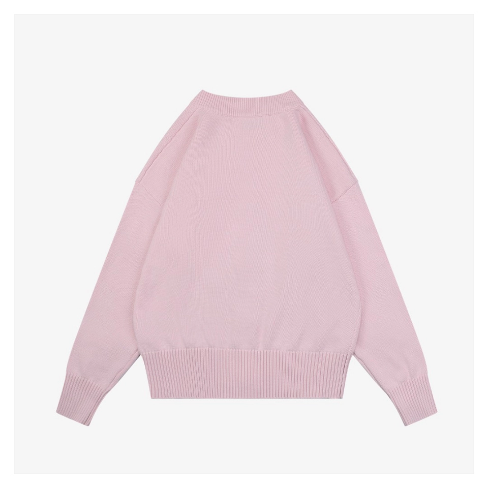 Ami De Cœur Embossed V-Neck Knit Cardigan9.jpeg