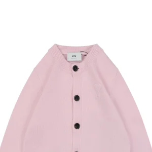 Ami Embossed Heart Knit Cardigan