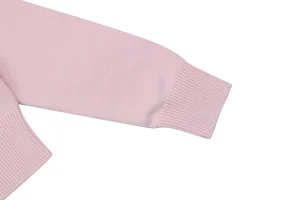 Ami Embossed Heart Knit Cardigan Cuff