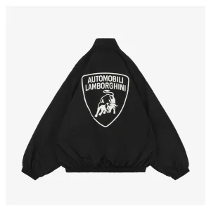 Balenciaga Automobili Lamborghini Woven Stand Collar Jacket Back view