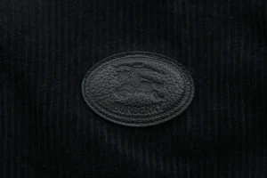 Burberry Equestrian Emblem Corduroy Padded Jacket Brand label