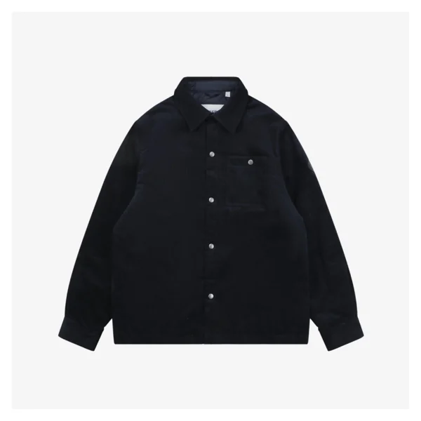 Burberry Equestrian Emblem Corduroy Padded Jacket Front view
