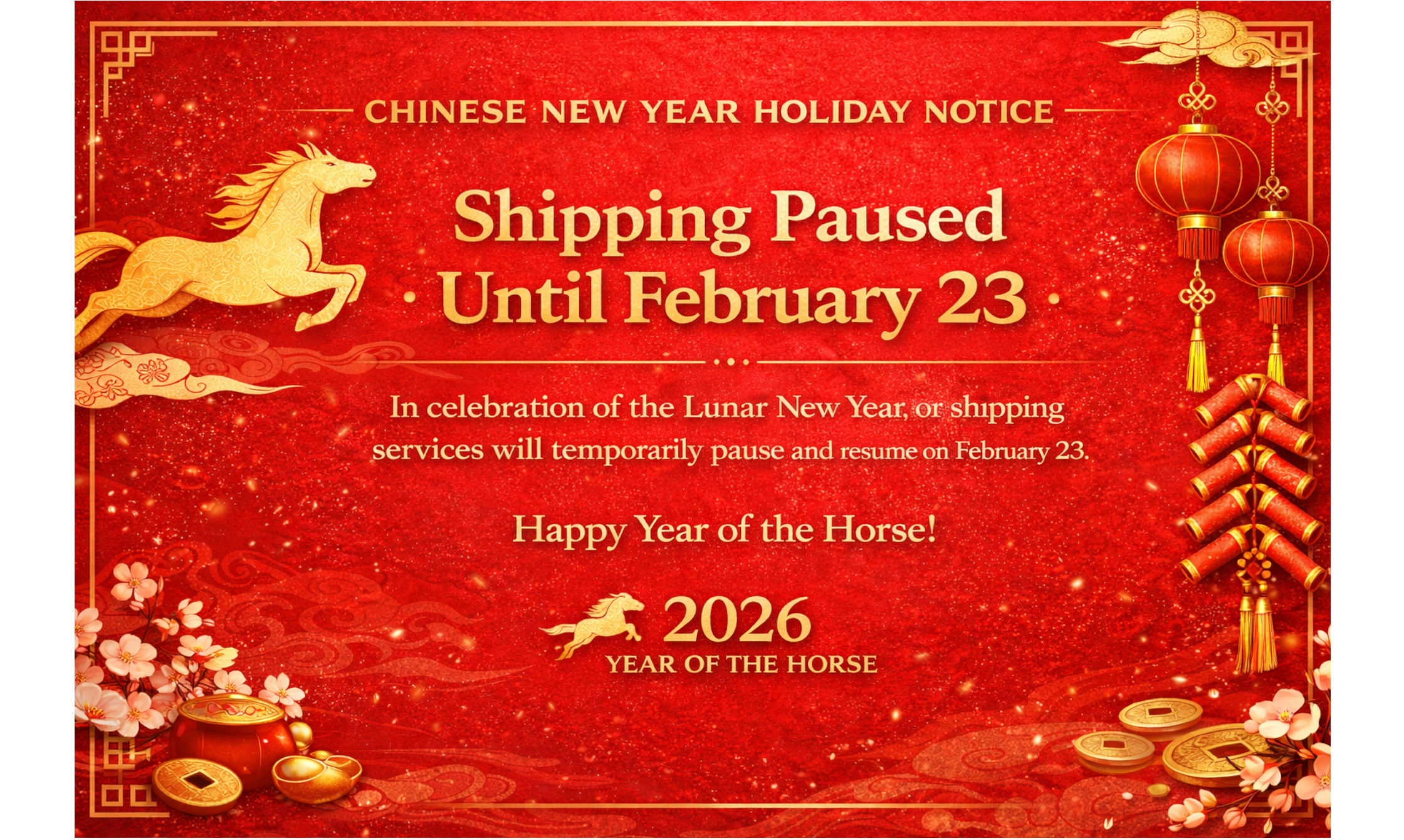 Chinese New Year Holiday Notice