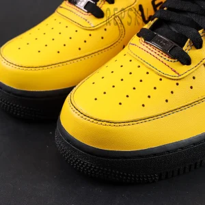 Ja Morant x Nike Air Force 1 Low Sundial sneakers, perforated leather toe box and stitching close-up