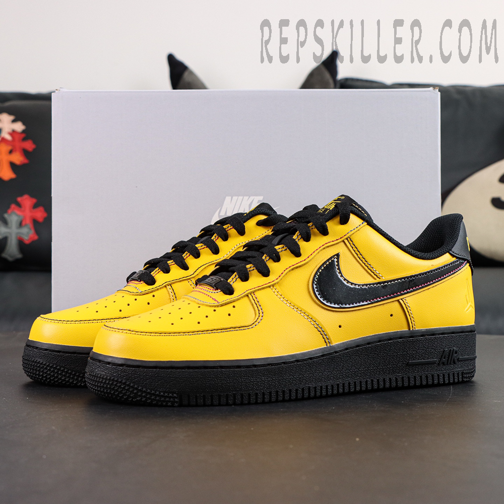 Ja Morant x Nike Air Force 1 Low Sundial sneakers displayed with original shoebox
