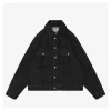 L Anagram Embroidered Sleeve Denim Jacket