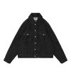 Loe Anagram Embroidered Sleeve Denim Jacket