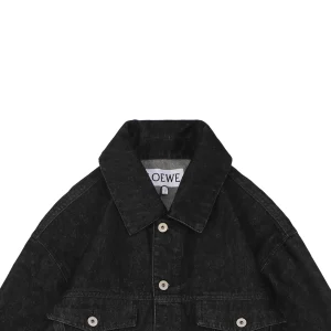 Loewe Anagram Embroidered Sleeve Denim Jacket