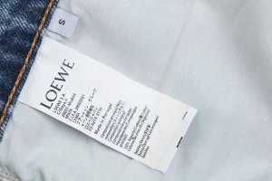 Loewe Anagram Knee Panel Denim Trousers Wash label