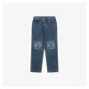 L Anagram Knee Panel Denim Trousers