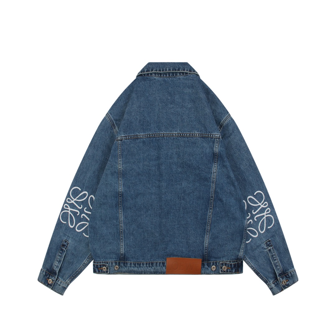 Loewe Anagram Sleeve Embroidered Denim Jacket1.jpeg