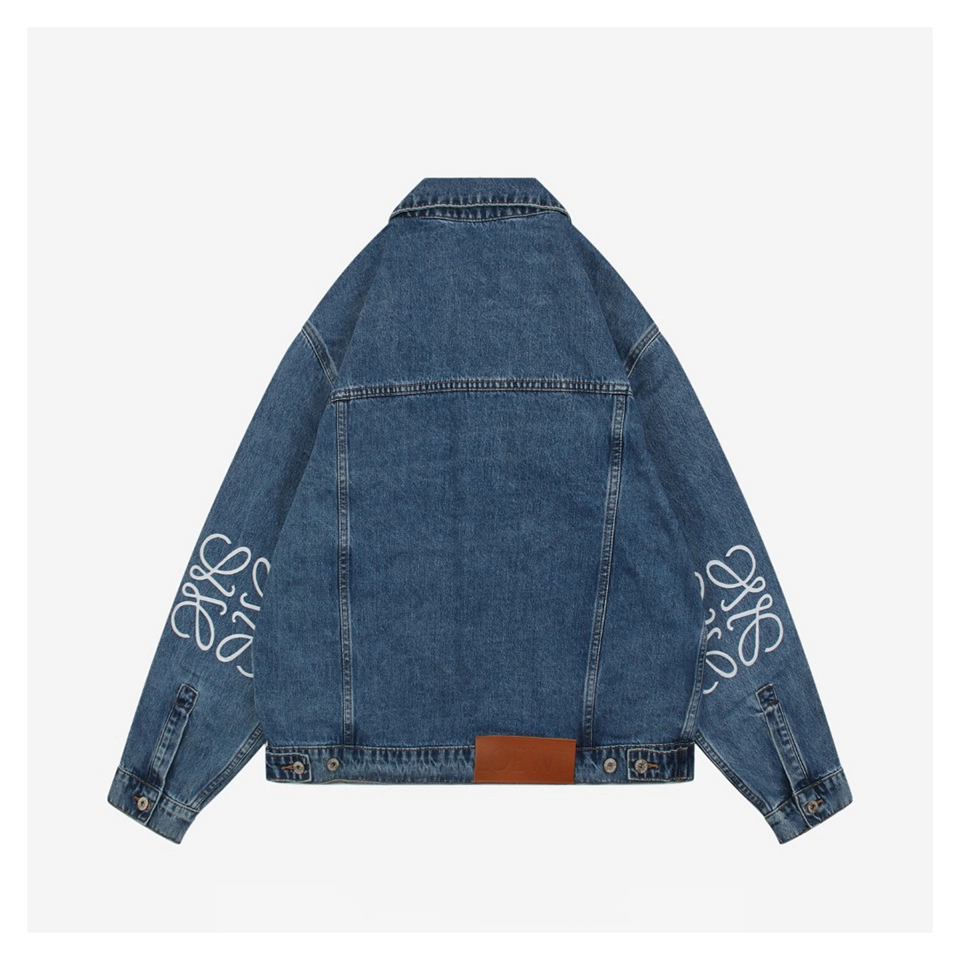 Loewe Anagram Sleeve Embroidered Denim Jacket1.jpeg