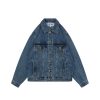 Loe Anagram Sleeve Embroidered Denim Jacket