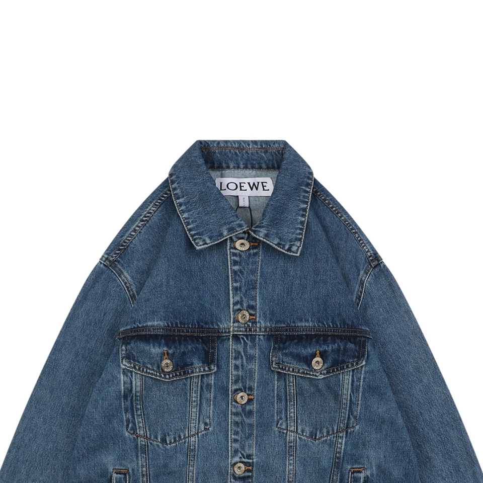 Loewe Anagram Sleeve Embroidered Denim Jacket2.jpeg