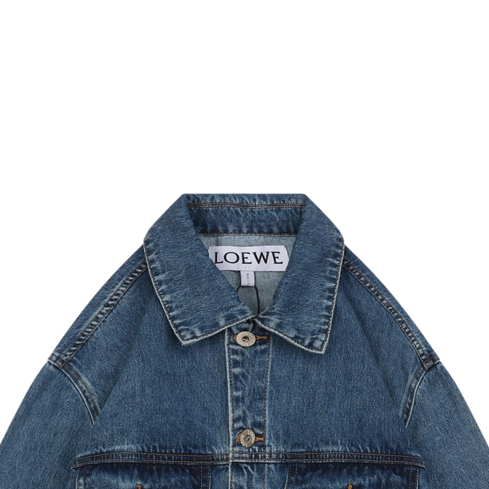Loewe Anagram Sleeve Embroidered Denim Jacket4.jpeg