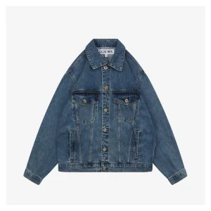 Loewe Anagram Sleeve Embroidered Denim Jacket Front view