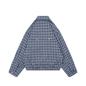 Miu Miu Blue Check Embroidered Logo Jacket1.jpeg