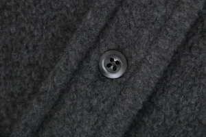 Miu Miu Logo Embroidered Suede-Finish Shirt Jacket Button