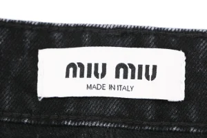 Miu Miu Logo Panel Denim Trousers Brand label