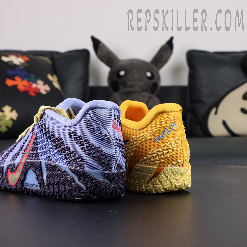 Nike Ja 3 EP Channel 12 basketball shoes, rear view showing ZoomX midsole and textured details