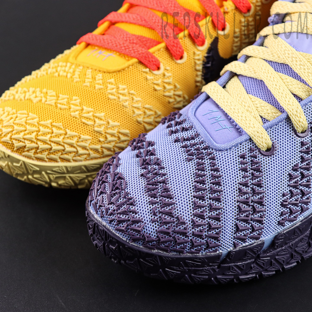 Nike Ja 3 EP Channel 12 basketball shoes, knit toe box texture and raised grip detail close-up