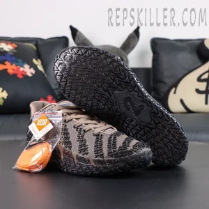 Nike Ja 3 Mink Brown basketball shoes, outsole traction pattern with extra laces