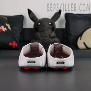 Nike Mind 001 Mule “Light Smoke Grey” mule shoes, straight rear view showing heel opening and structure