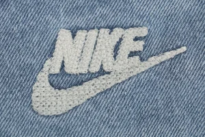 Nike Swoosh Embroidered Denim Trousers Brand