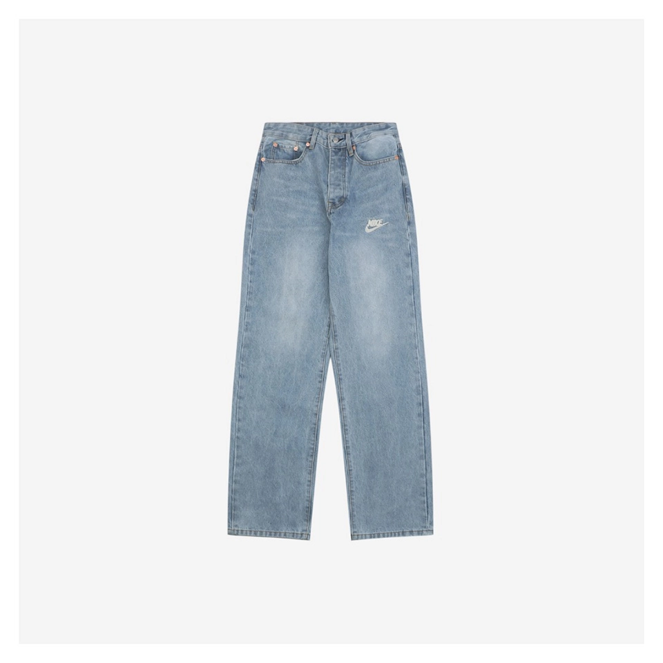 Nike Swoosh Embroidered Denim Trousers