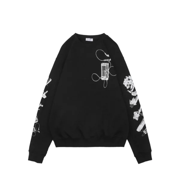 Off-White Digital Earphone Arrow Print Crewneck Sweatshirt Front view