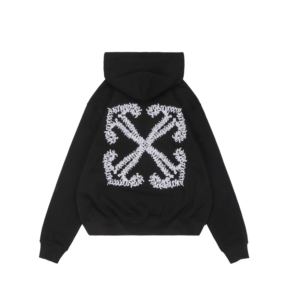 Off-White Wavy Arrow Embroidered Hoodie