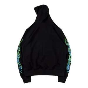 Sp5der 555 Portrait Web Sleeve Hoodie Back view