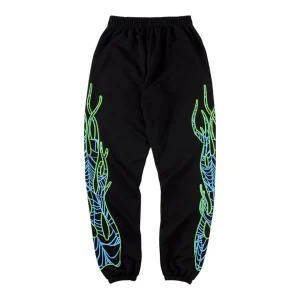 Sp5der 555 Web Flame Graphic Sweatpants Back view