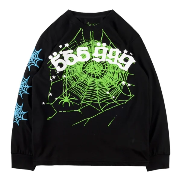 Sp5der 555 Web Graphic Shirt Front view