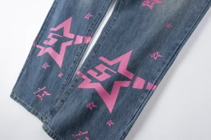 Sp5der All-Over Star Denim Jeans1