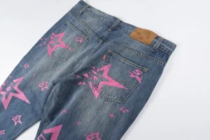 Sp5der All-Over Star Denim Jeans2